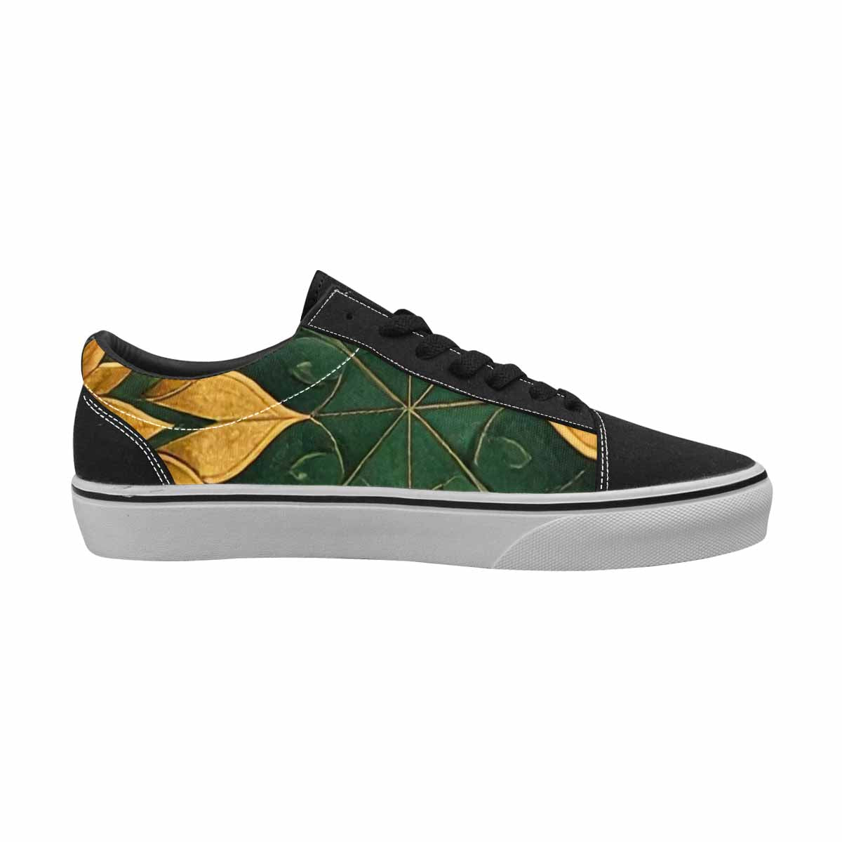 WOMEN'S Sunflower Mandala Kaleidoscope Canvas Lace-Up Dark Academia Custom Shoes