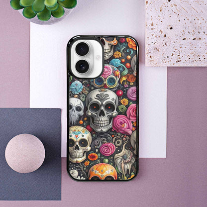 iPhone 16 Case — Greyscale Black And White Dark Black, Custom Phone Case