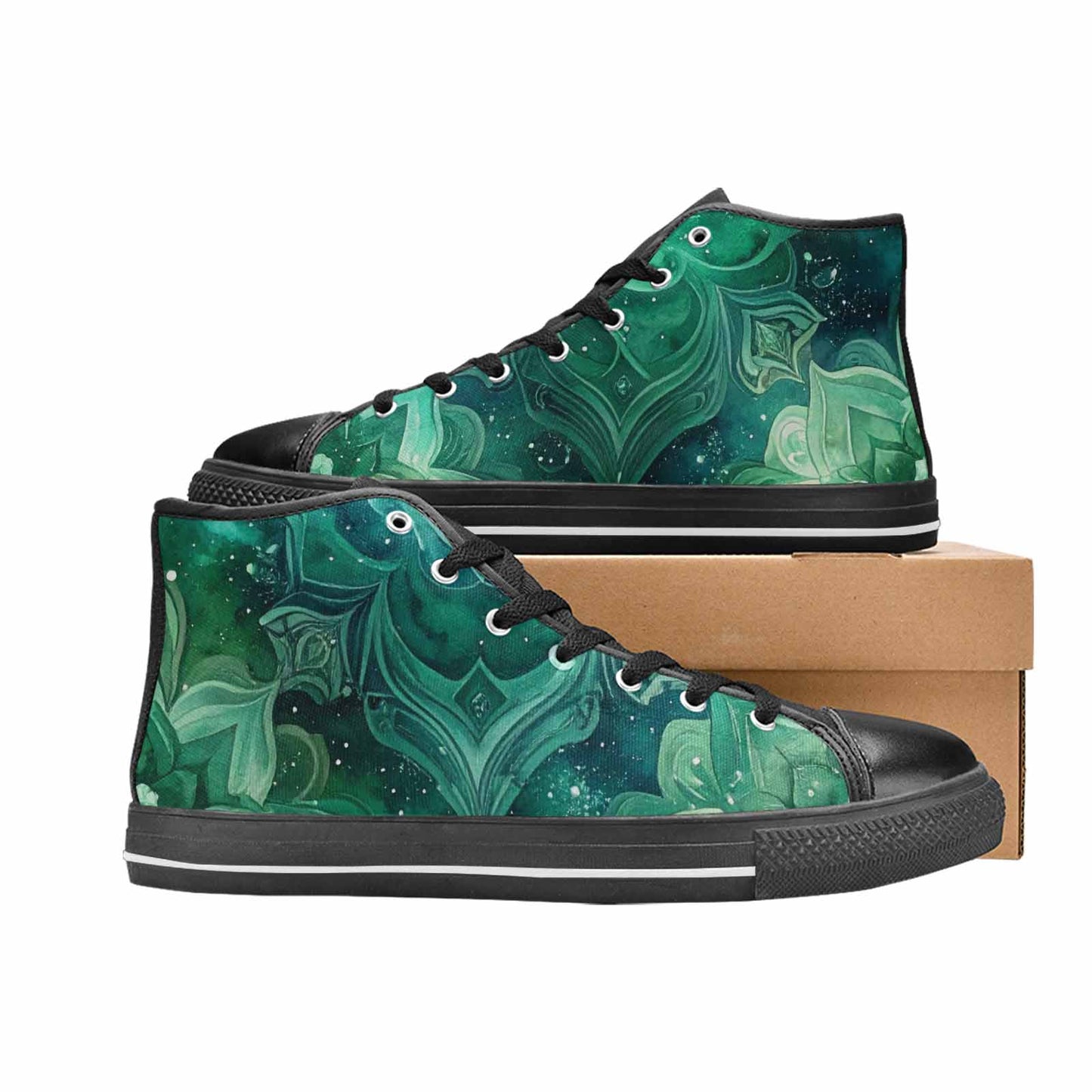 WOMEN'S Galaxy Art - High Top Canvas Vivid Sneakers