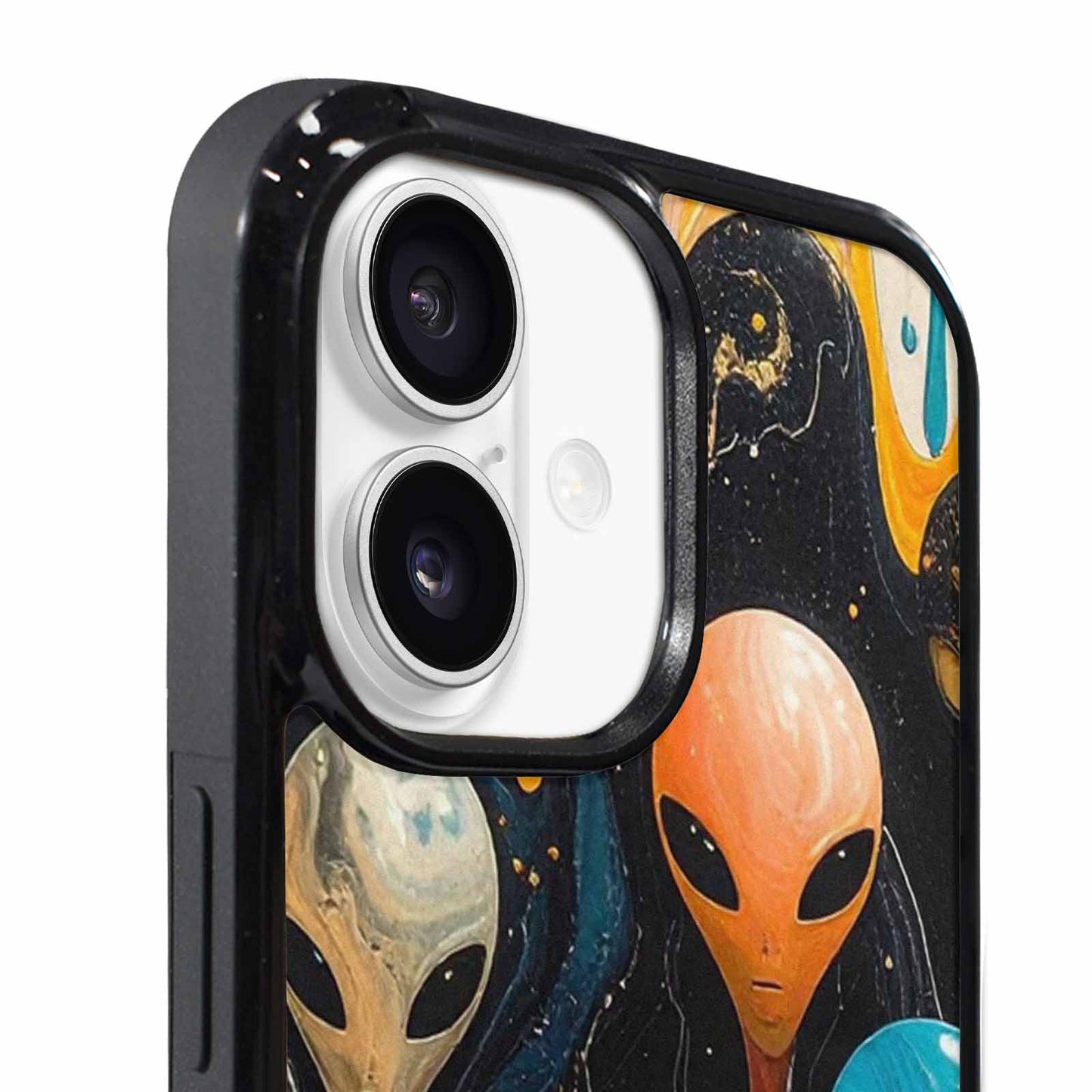 iPhone 17 Case — Aliens Marblealiens Pattern Alien Scifi, Custom Art Phone Cover