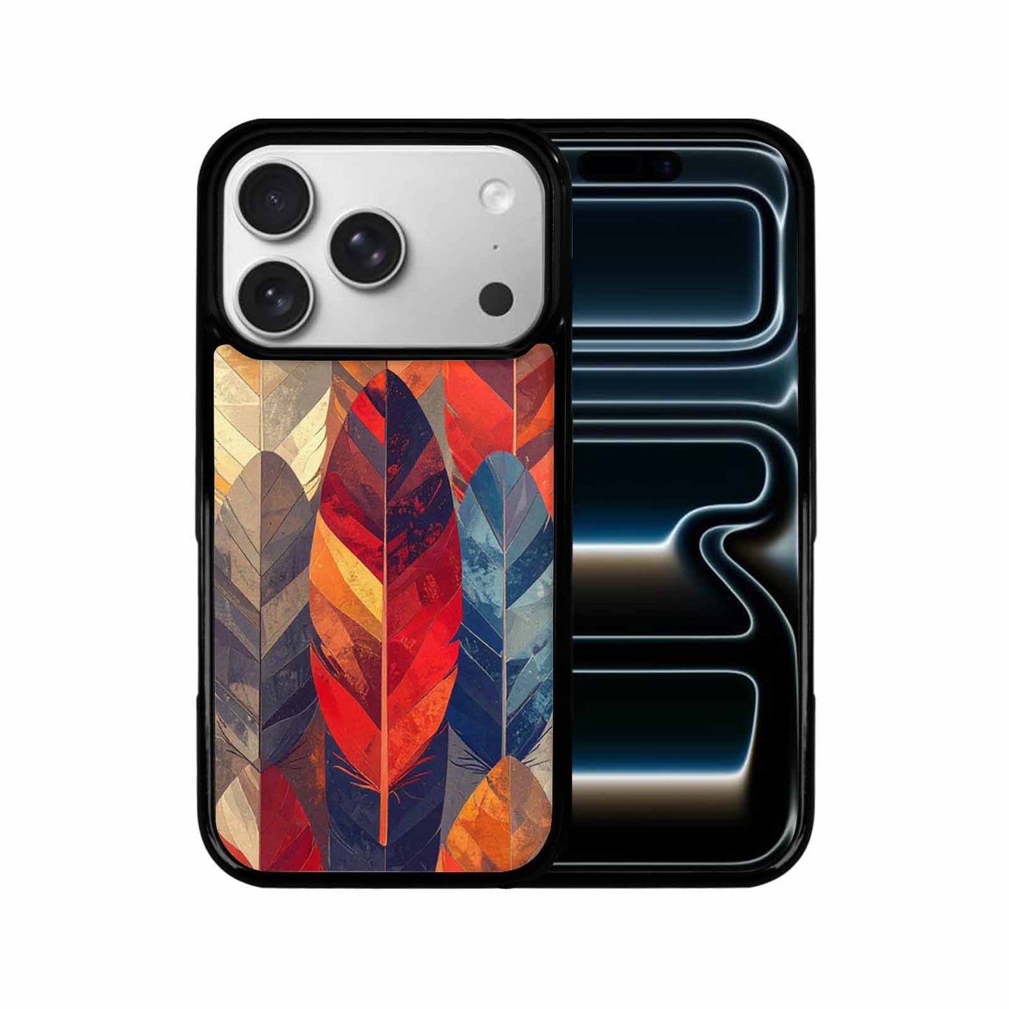 iPhone 17 Pro Case — Retro New Year Feather Retro Vintage, Custom Phone Case