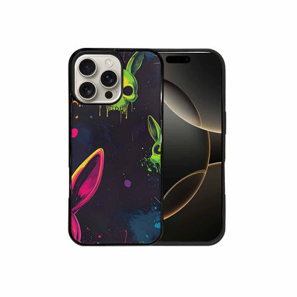 iPhone 16 Pro Max Case — Radioactive Ghost Bunny Skull Small Radioactive, Custom Printed Phone Case