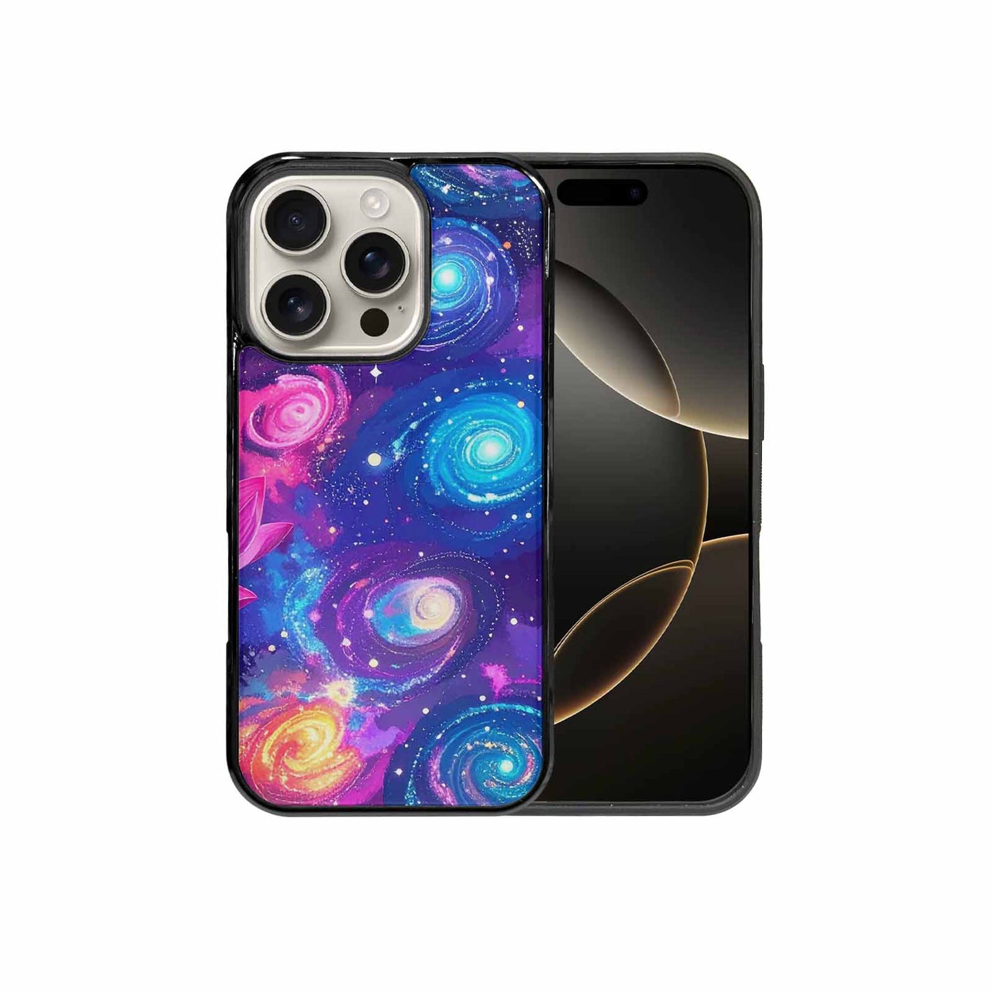 iPhone 16 Pro Case — Lotus Galaxy Art Seamless Pattern Vibrant, Custom Phone Case