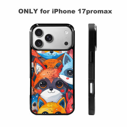 iPhone 17 Pro Max Case — Watercolor Kawaii Fox Watercolor Abstract, Custom Designed Case Cover