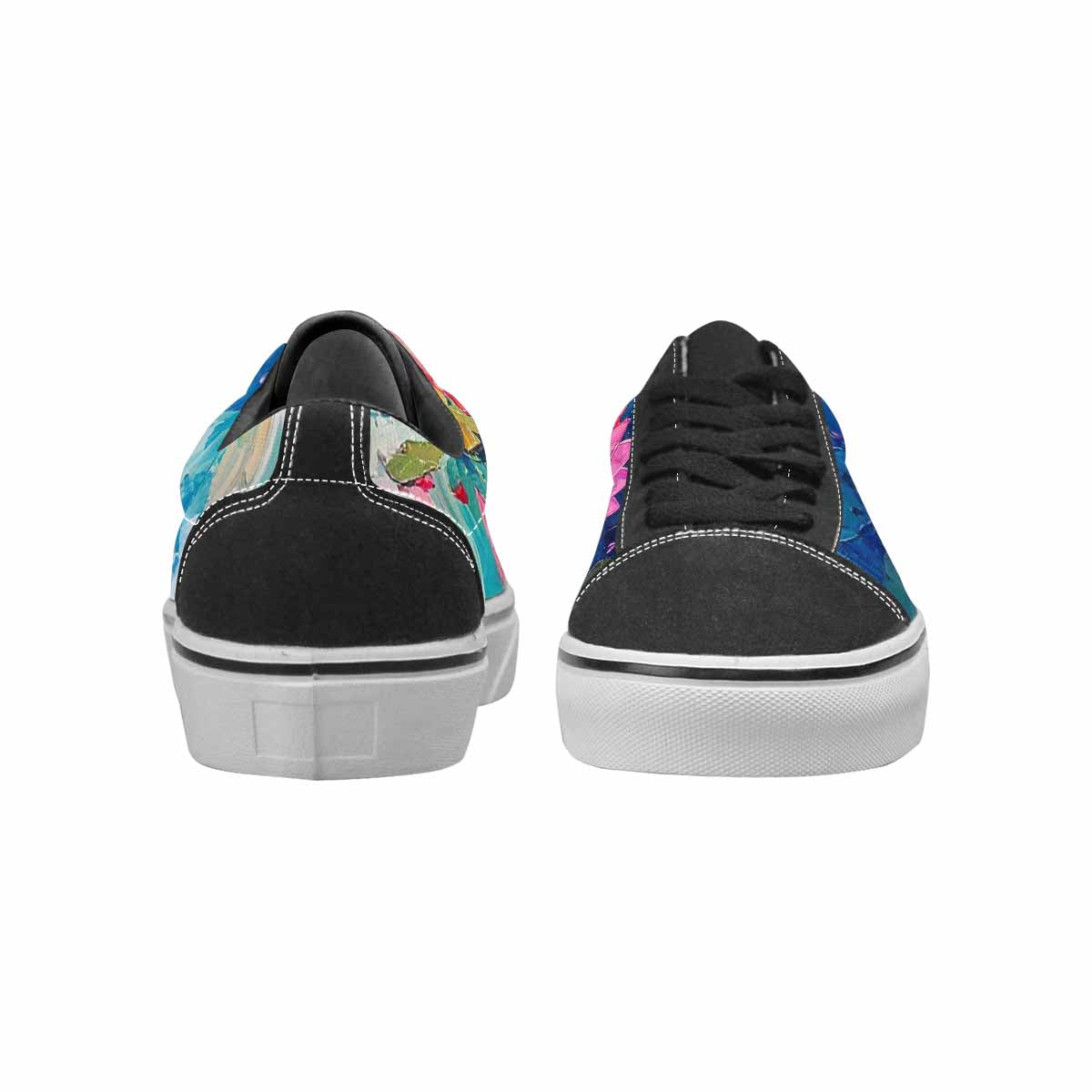 WOMEN'S Full Color Vibrant Monet Lace-Up Canvas Neon Fantasy Custom Shoes