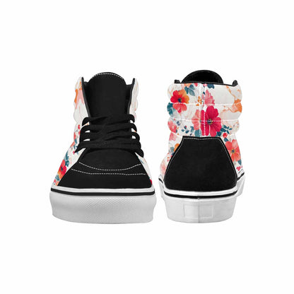 MEN'S Marble Floral High Top Canvas Aesthetic Custom Sneakers