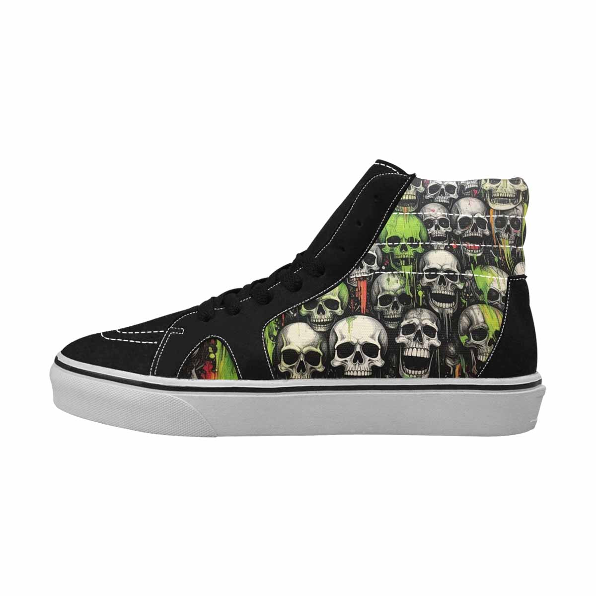 MEN'S Rainbow From Skull S High Top Canvas Kaleidoscope Custom Sneakers