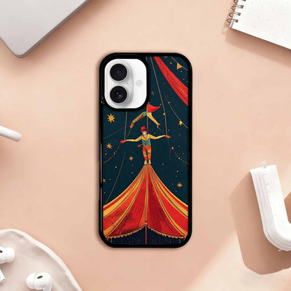 iPhone 17 Case — Vintage Circus Art Pattern Retro Vintage, Custom Printed Phone Case