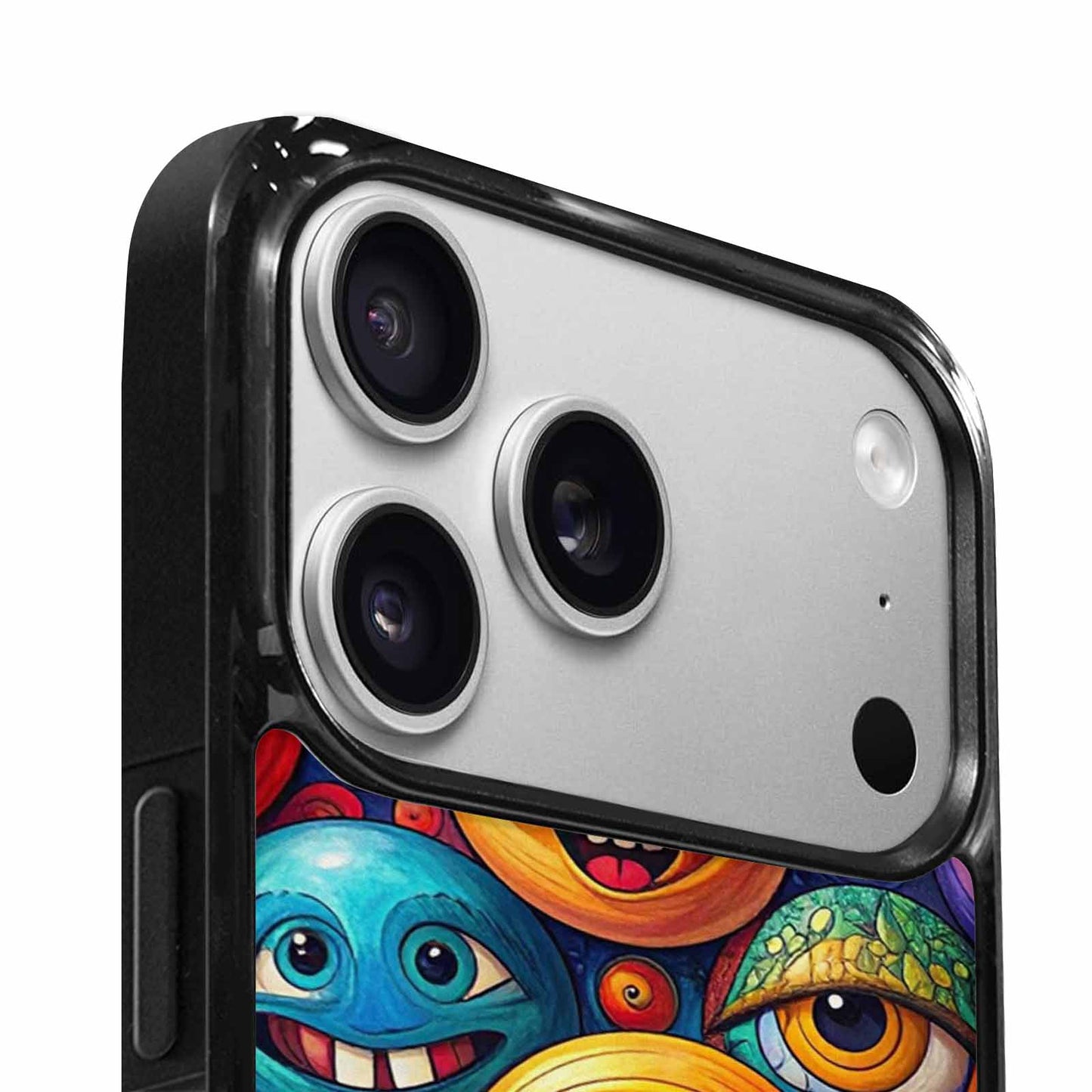 iPhone 17 Pro Case — Seamless Tileable Pattern Of Overlapping Cartoon, Custom Phone Case