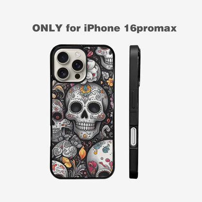 iPhone 16 Pro Max Case — Greyscale Black And White Dark Black, Original Design Phone Case