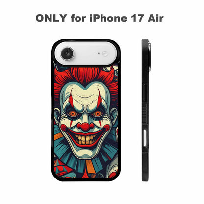 iPhone 17 Air Case — Evil Circus Heads Faces Overlapping Cartoon, Custom Made Phone Cover