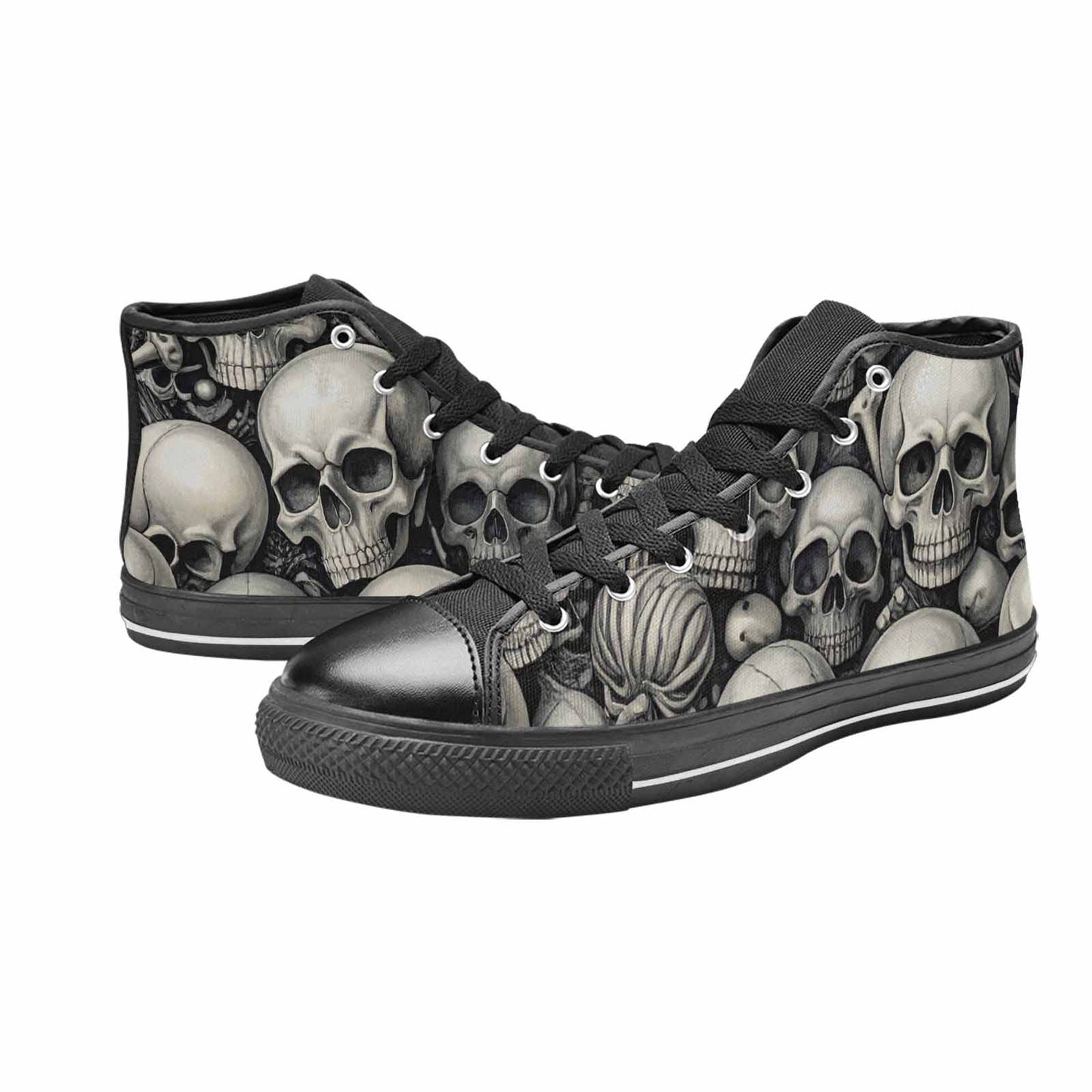 WOMEN'S Skulls - Classic High Top Canvas Surreal Custom Shoes