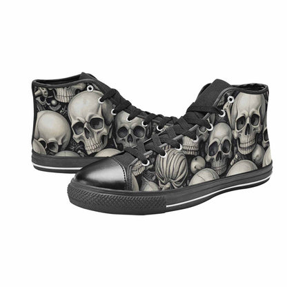 WOMEN'S Skulls - Classic High Top Canvas Surreal Custom Shoes