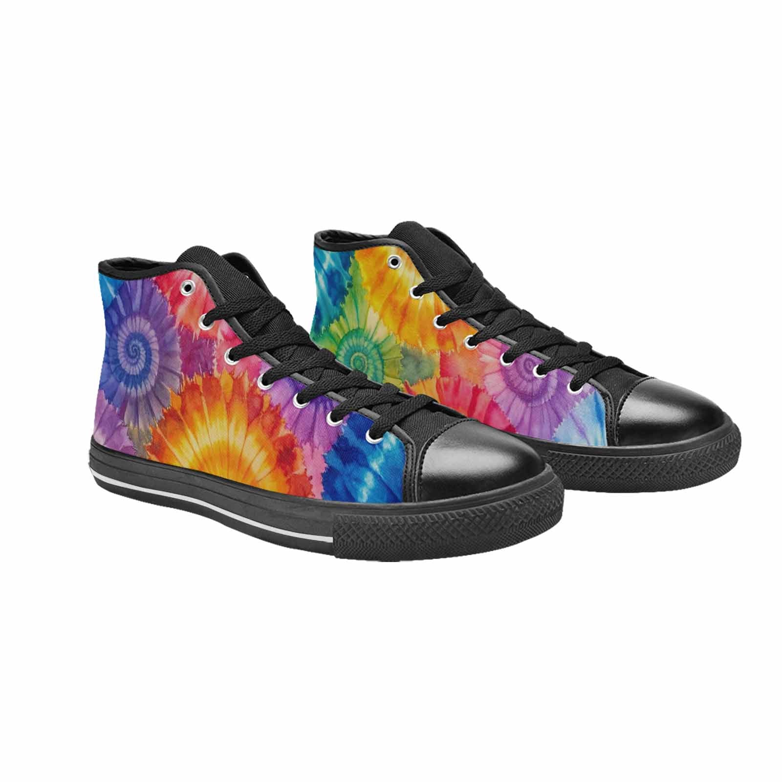 MEN'S Tie Dye Swirl High Top Canvas Cottagecore Shoes