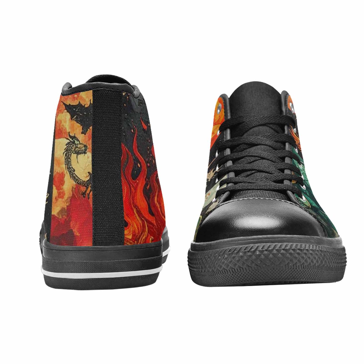 MEN'S Dragon Scale Fantasy High Top Canvas Wallpaper Art Sneakers