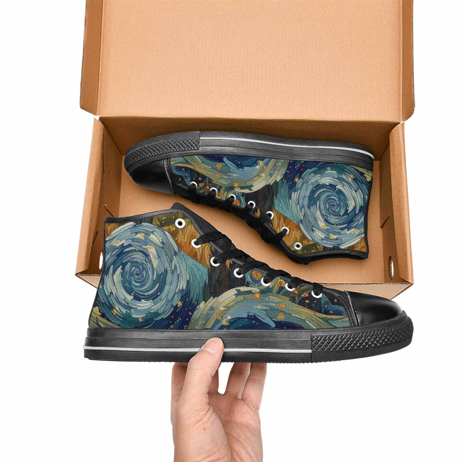 MEN'S Blend All Versions High Top Canvas Vibrant Chaos Sneakers