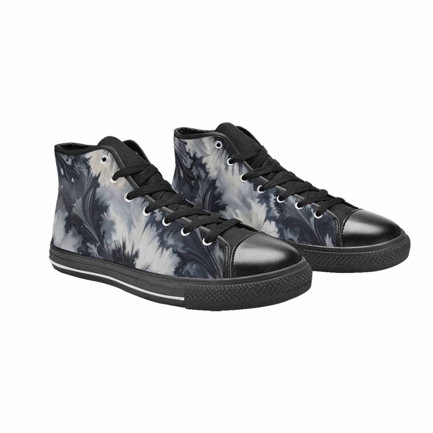 MEN'S Tie Dye - High Top Canvas Wallpaper Art Sneakers