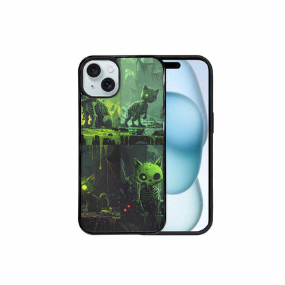 iPhone 15 Plus Case — Toxic Melting Skeleton Cats Small Toxic, Custom Print Case Cover