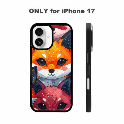 iPhone 17 Case — Watercolor Kawaii Fox Watercolor Abstract, Custom Printed Phone Case