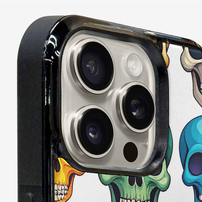 iPhone 15 Pro Max Case — Vibrant Skull Seamless, Customized Protective Case