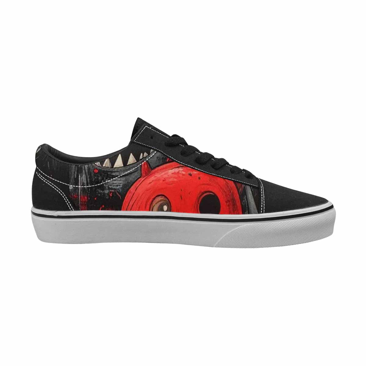 WOMEN'S Monsters (general) Lace-Up Canvas Melting Art Custom Sneakers