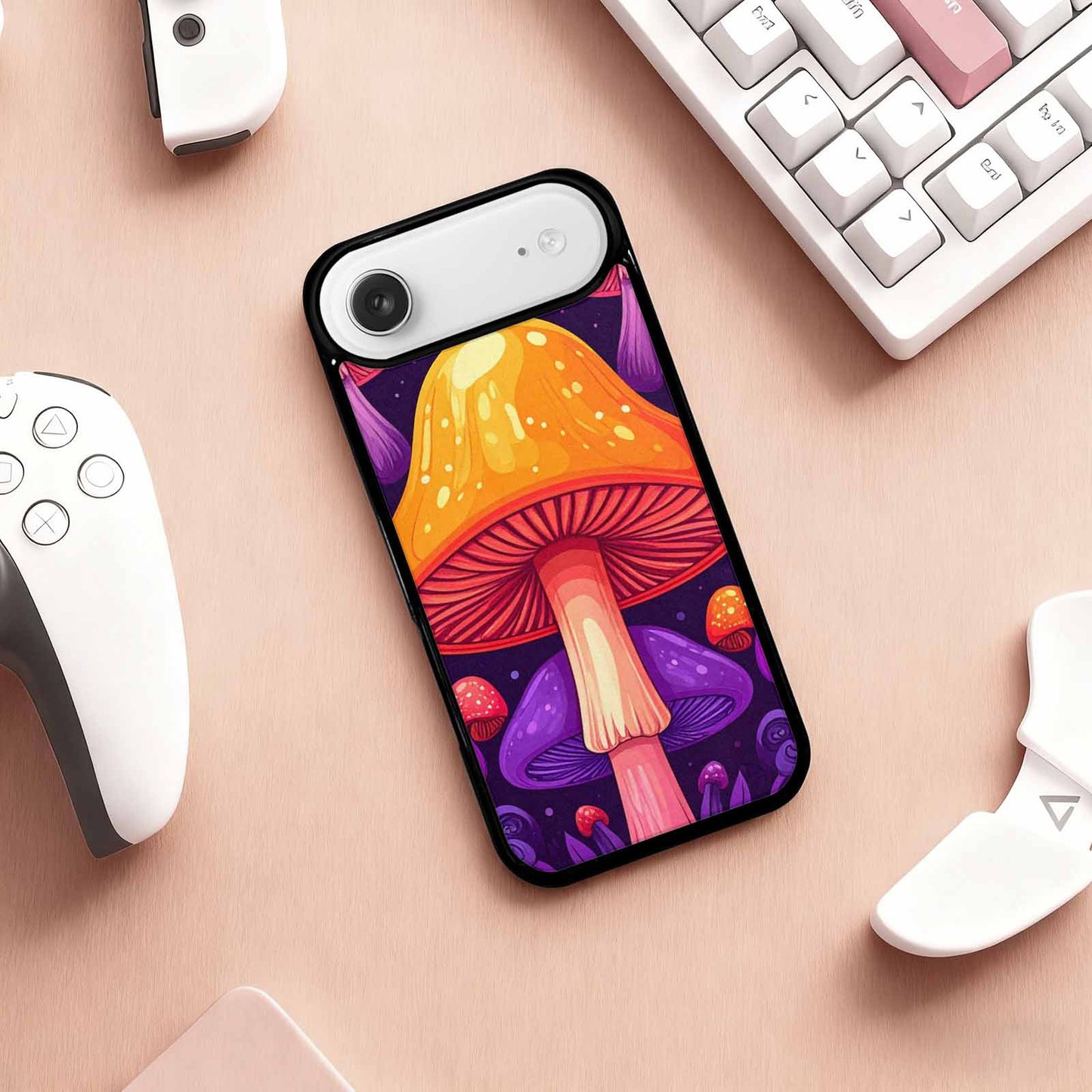iPhone 17 Air Case — Psychedelic Mushroom Cartoon Pattern Cartoon Cute, Custom Print Case Cover