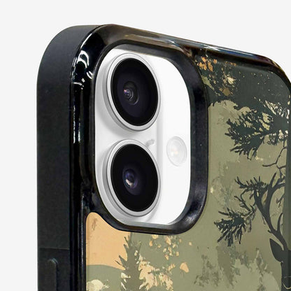 iPhone 16 Plus Case — Hunting Camouflage Pattern With Deer And, Custom Phone Case