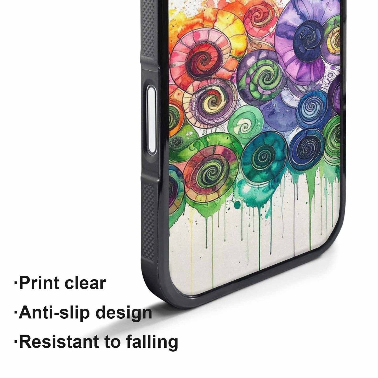 iPhone 17 Pro Max Case — Black &amp; Green Ink Tie Dye, Custom Designed Case Cover