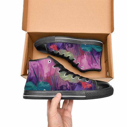 MEN'S Monet-Style Impressionist Water High Top Canvas Dark Academia Shoes