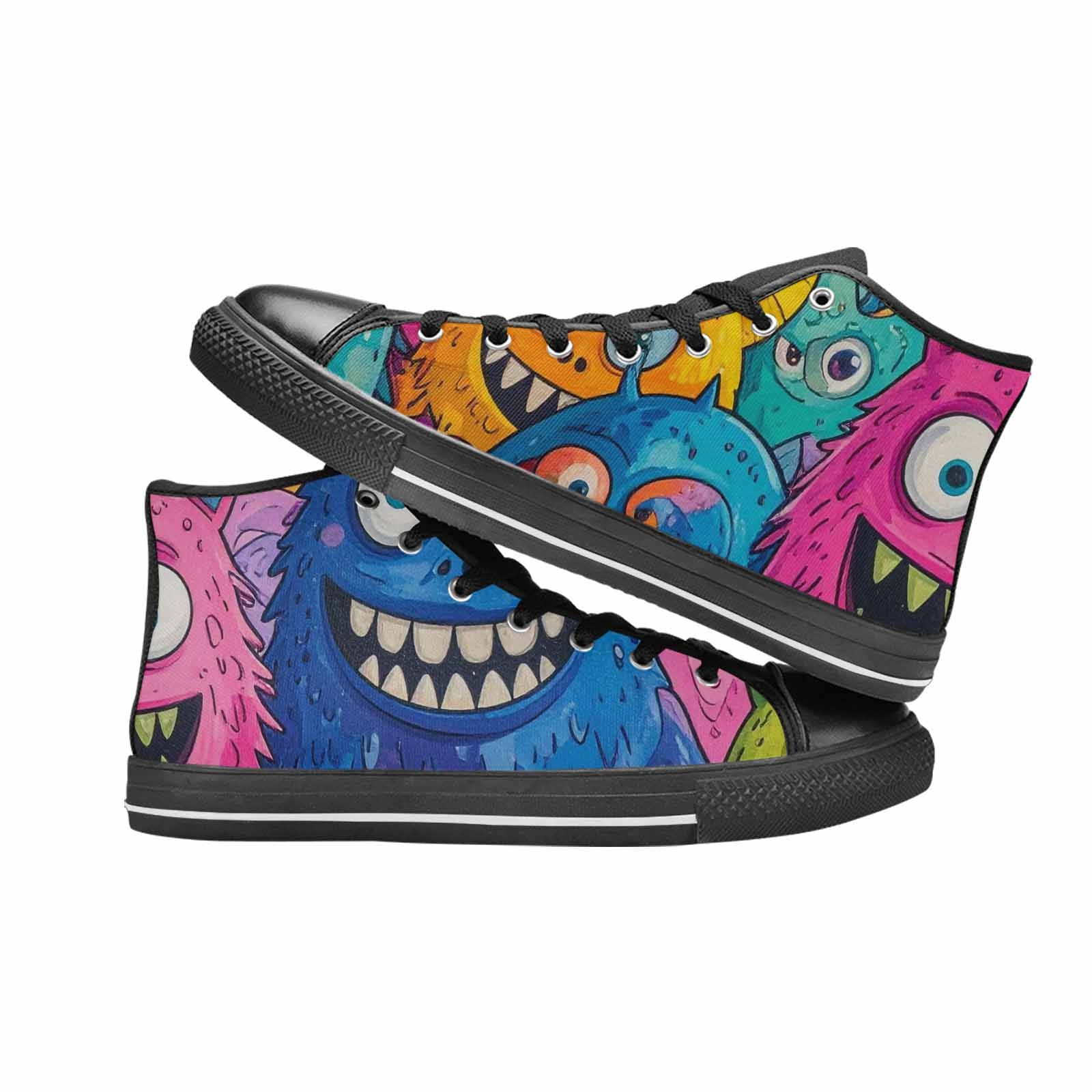 MEN'S Goofy Cartoon Monster High Top Canvas Cottagecore Sneakers
