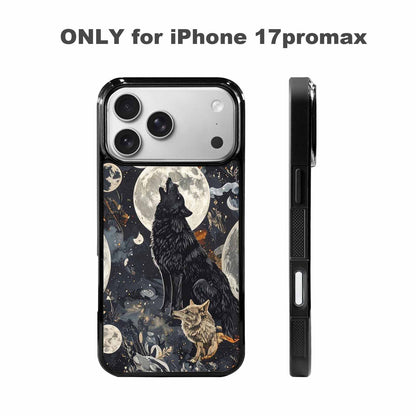 iPhone 17 Pro Max Case — Small Wolf Silhouette And Original Art, Custom Made Phone Cover