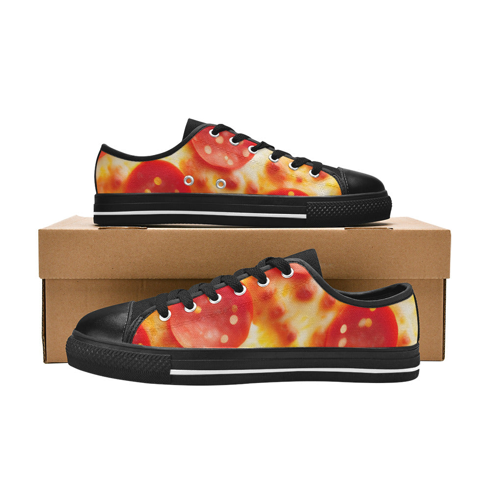 WOMEN'S Cc Pepperoni Pizza Cheese Canvas Vibrant Chaos Shoes