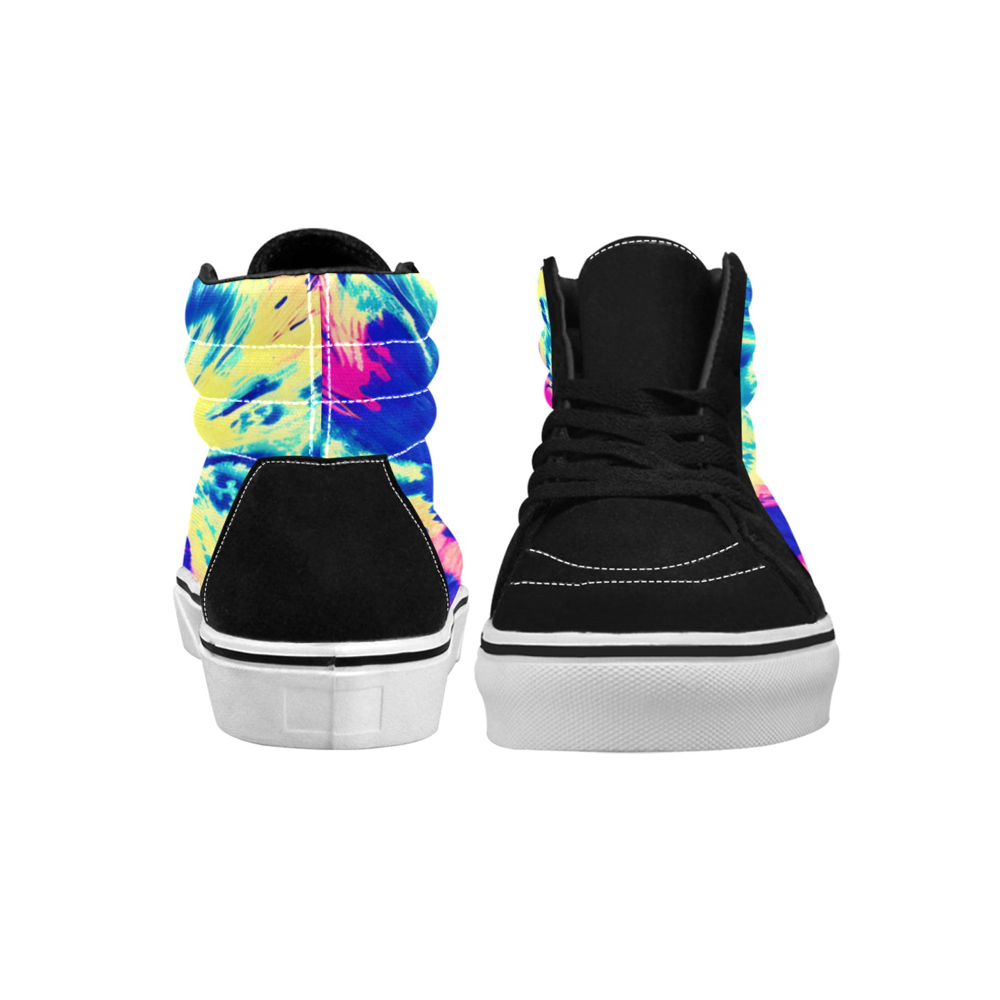 WOMEN'S Tie Dye Splash Retro High Top Skateboarding Vivid Shoes