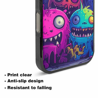 iPhone 15 Pro Max Case — Overlapping Endlessly No Empty Space Monsters, Personalized Phone Case