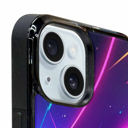 iPhone 15 Plus Case — 1980s Neon Cartoon Art Pattern, Custom Art Phone Cover