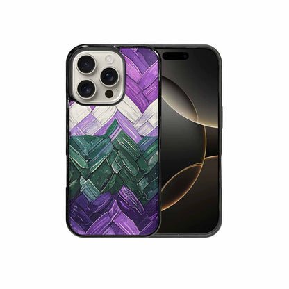 iPhone 16 Pro Case — Genderqueer Flag Color Theme Small Rainbow, Customized Protective Case