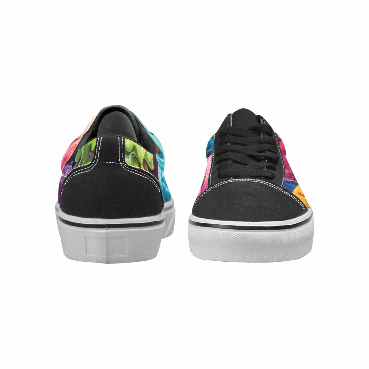 WOMEN'S Melting Ice Cream Monster Lace-Up Canvas Surreal Custom Shoes