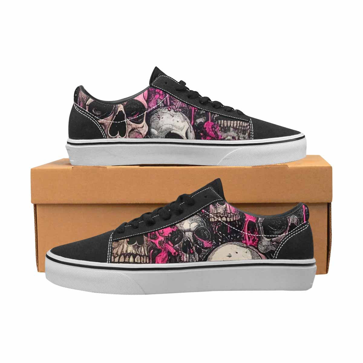WOMEN'S Rainbow From Skull S Lace-Up Canvas Dreamlike Shoes