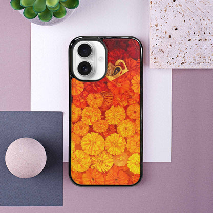 iPhone 16 Case — Marigold Day Of The Dead Marigold, Customized Protective Case