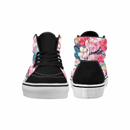 MEN'S Cherry Blossom Branch High Top Canvas Dark Academia Custom Sneakers