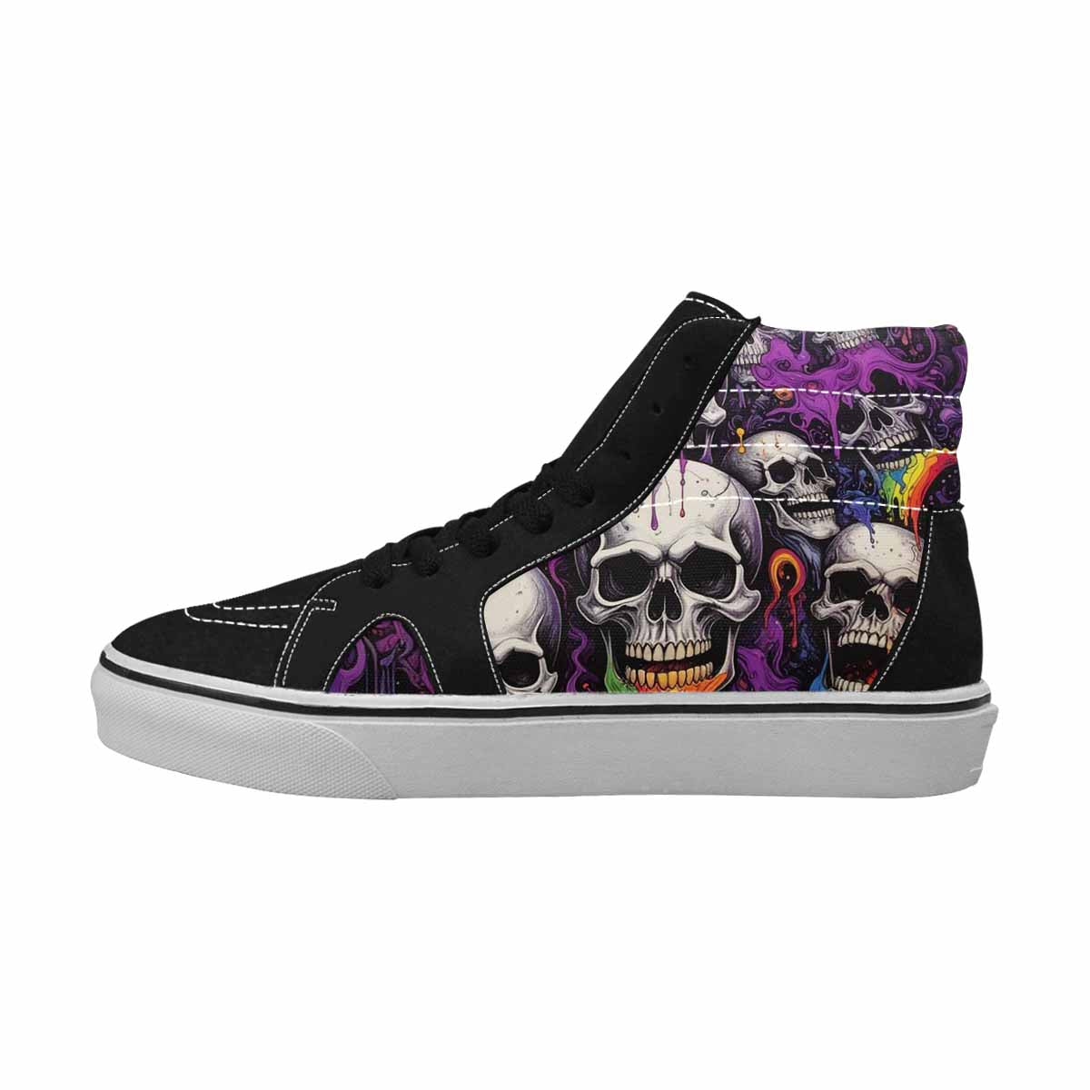 MEN'S Rainbow From Skull S High Top Canvas Aesthetic Shoes