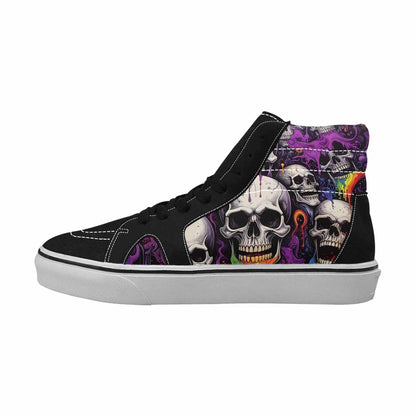 MEN'S Rainbow From Skull S High Top Canvas Aesthetic Shoes