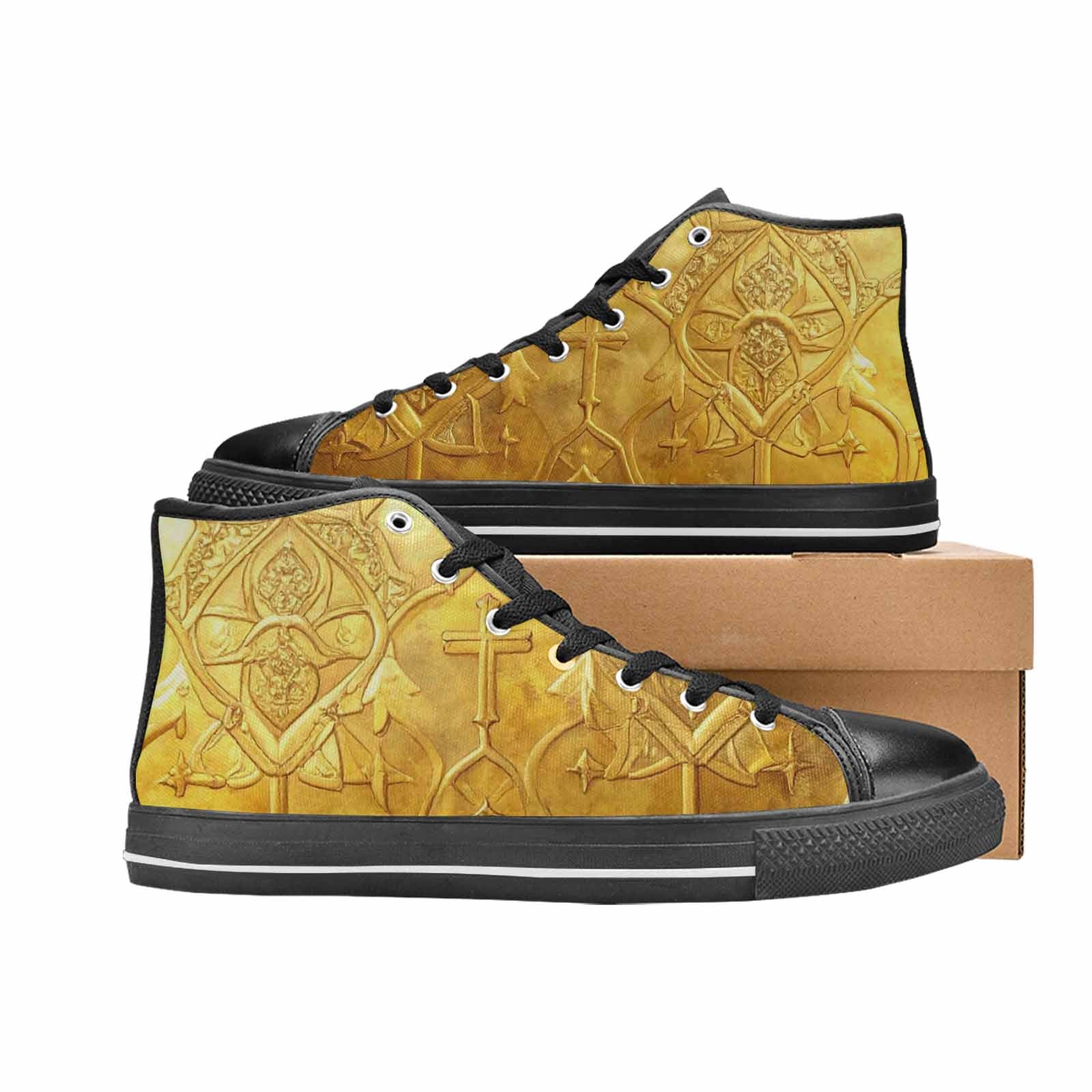 MEN'S Cross Faith Iconography High Top Canvas Cottagecore Shoes
