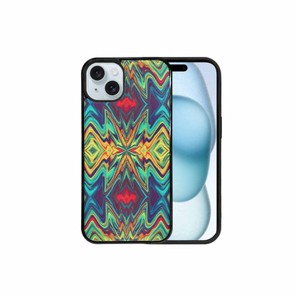iPhone 15 Plus Case — Holographic Tribal Blaze, Custom Phone Case