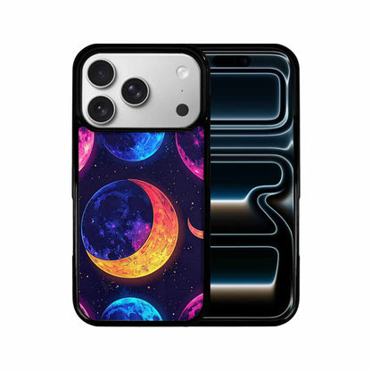 iPhone 17 Pro Case — Neon Winter Moon Seamless Cartoon Cute, Customized Protective Case