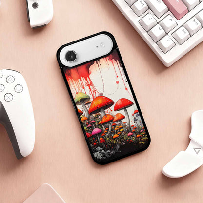iPhone 17 Air Case — Black Red Ink Rainbow Drip Original, Custom Art Phone Cover