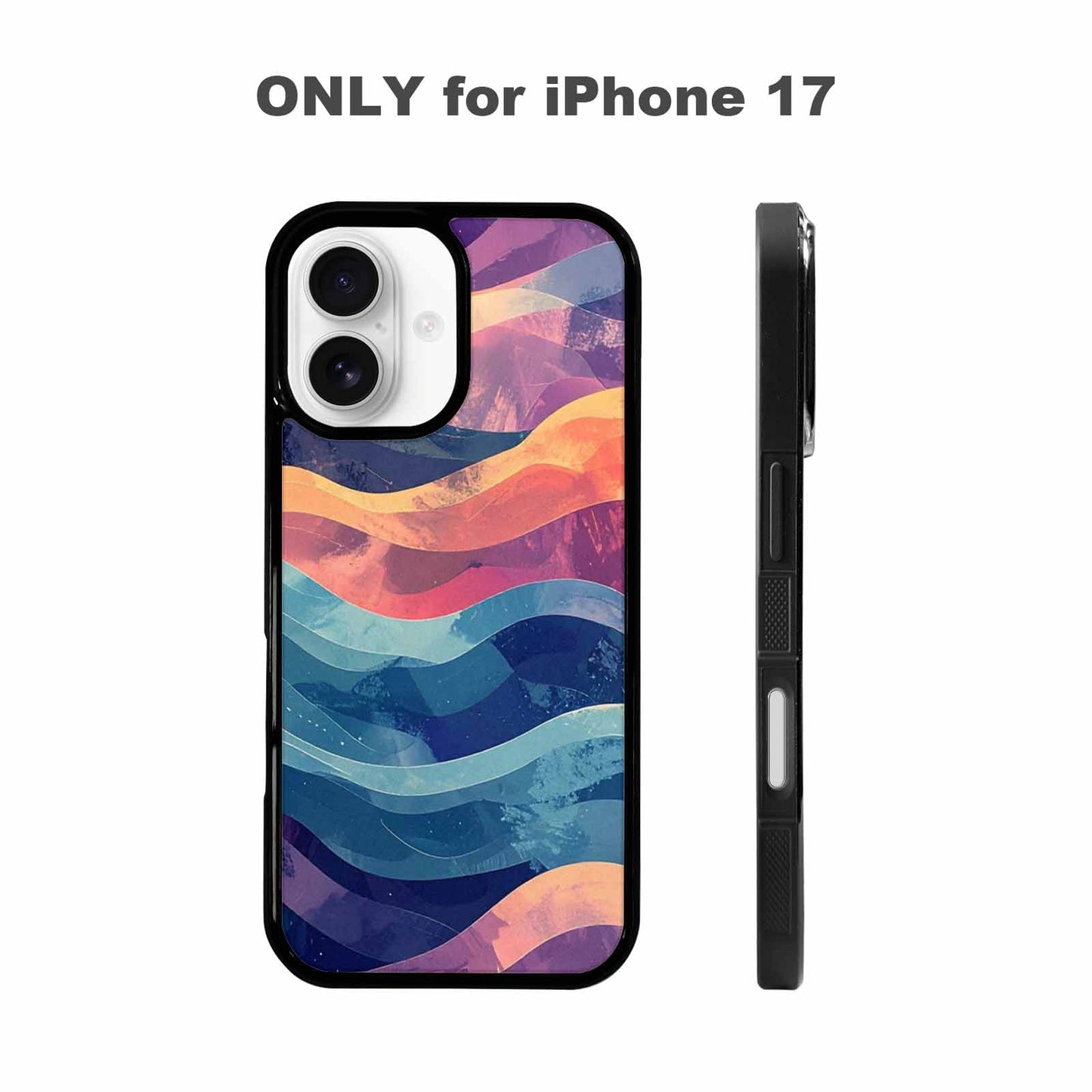 iPhone 17 Case — Glowing Camo Wave Camo, Customized Protective Case