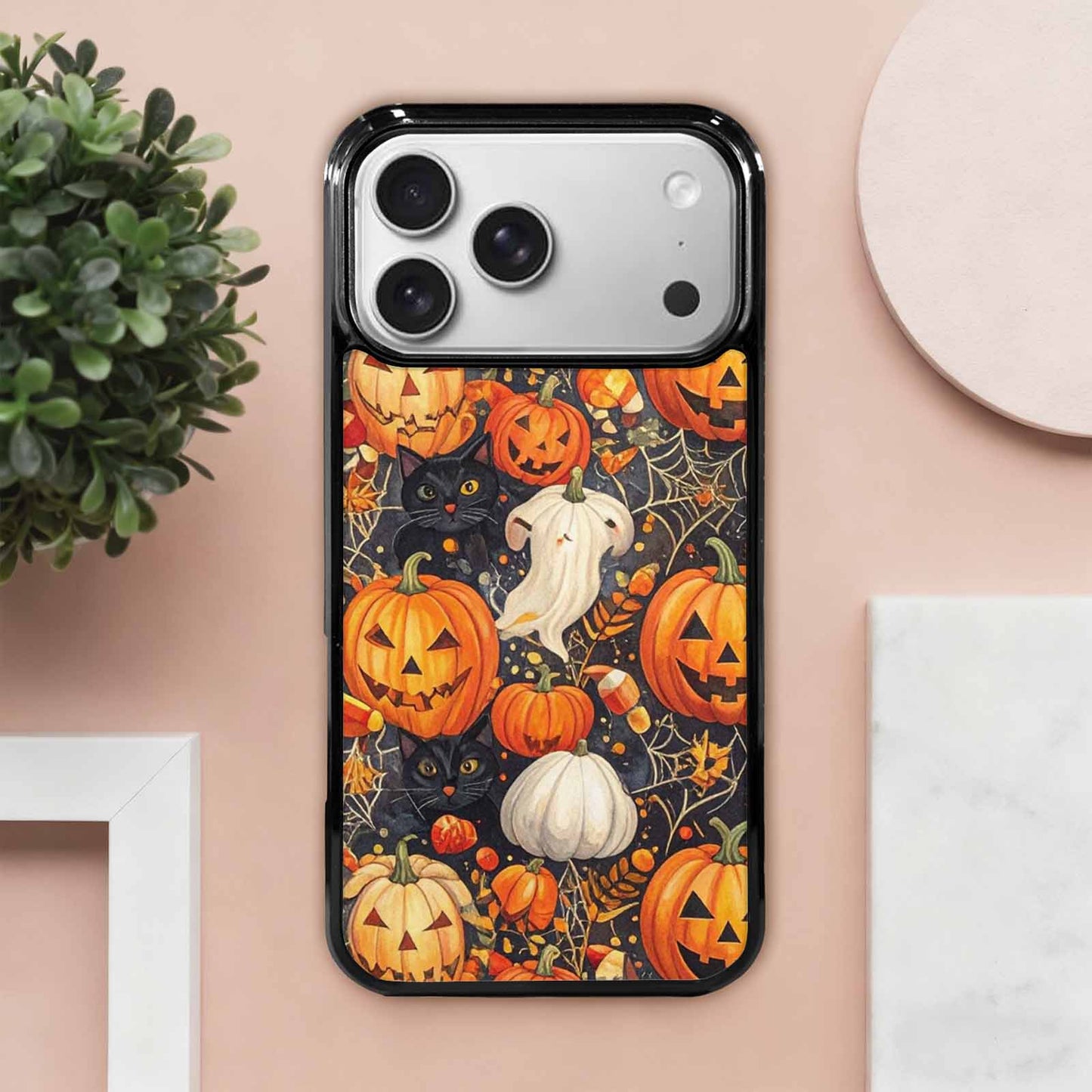 iPhone 17 Pro Max Case — Small Halloween Pattern, Randomly Original Art, Customized Protective Case