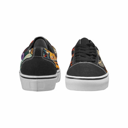 WOMEN'S Skulls  Animal Print Lace-Up Canvas Aesthetic Shoes