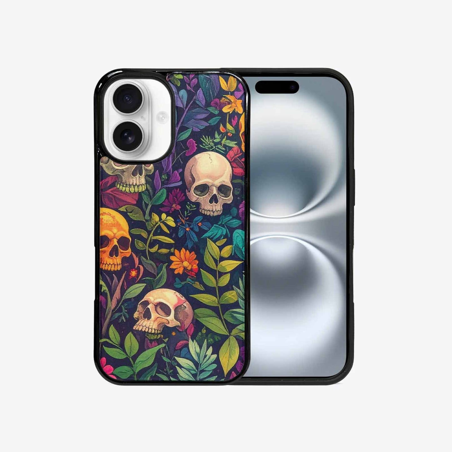 iPhone 16 Case — Skulls Botanicalskulls Pattern, Original Design Phone Case